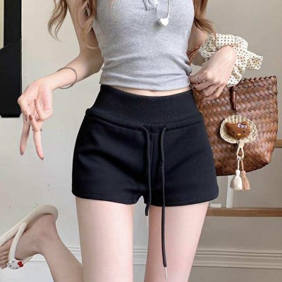 High waist casual A-line shorts